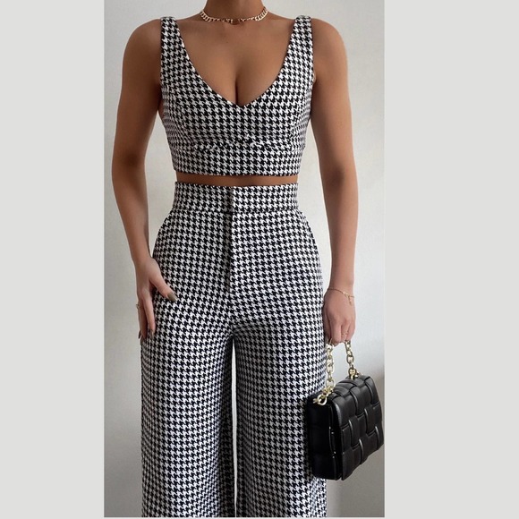 Showpo. Adelaide Two Piece Set in Houndstooth Size 4 - Picture 12 of 12